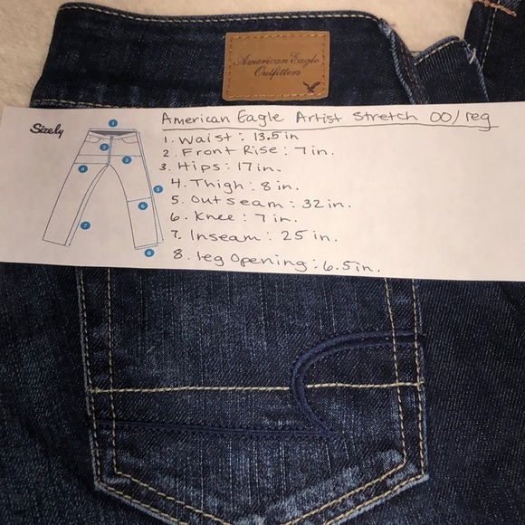 American Eagle Artist Stretch Jeans Size 00 Reg. - Picture 8 of 8